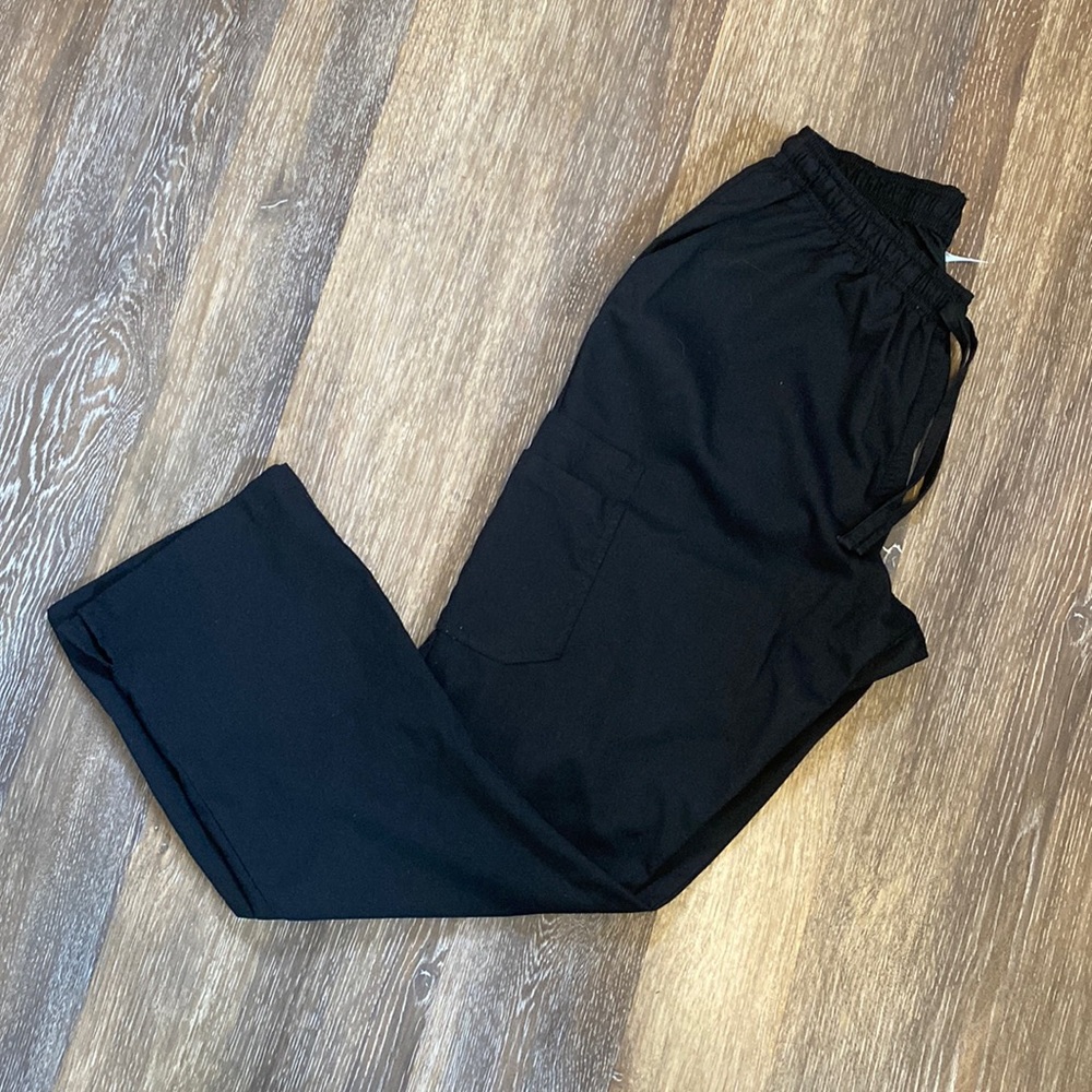 Mens Advantage Black Cargo Scrub Pants